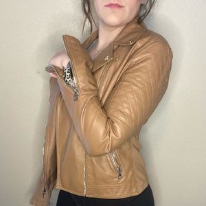 Brown leather jacket